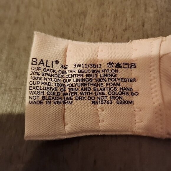Bali Bra 36D Pink Underwire Lightly Lined 3W11/3811 - Picture 3 of 3
